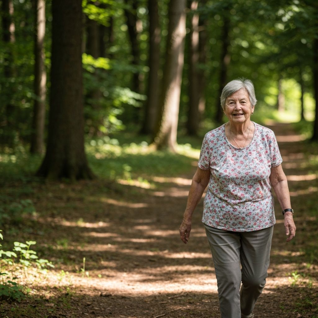 Person walking in nature